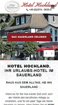 Mobile Screenshot of hotel-hochland.de